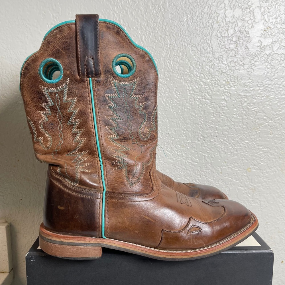Smoky Mountain Boots 6064 Square Toe Western Cowboy Boots Brown Women's 10 US
